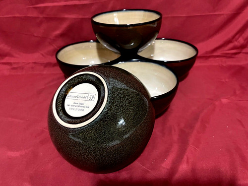 Home Trends Rave Stripe Set Of 5 Cereal/Soup Bowls 6 1/4