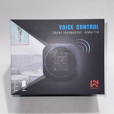 SASWELL Alpha Smart Thermostat With Voice Control Alpha T18UTW-7-WIFI New NIB - Image 1 of 4