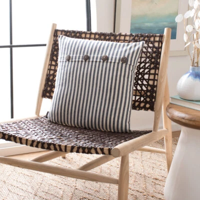 SAFAVIEH Kensing Pillow | Navy / White | - Image 1 of 4