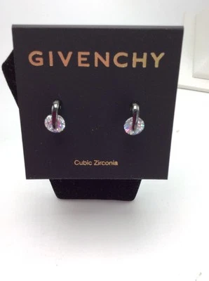 $25 Givenchy Tono Hematita Circonita Cúbica Mini Pendientes Colgantes #36 GE Foto 1 de 4