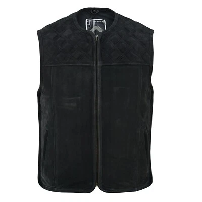 B.O.S Motorrad Lederweste Kutte Biker Clubweste Chopper Rockerweste Lederkutte Neu