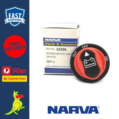 Narva Battery Isolator Switch 100 Amp Battery Switch 12/24 Volt On/Off 61036 — 第 1/4 张图片