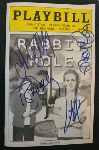 CYNTHIA NIXON+CAST SIGNED "RABBIT HOLE" BROADWAY PLAYBILL 2005 W/COA+PROOF WOW Cover