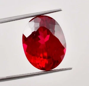 15.85 Ct Natural Blood Red Ruby Oval Cut Loose Gemstone GIT Certified 12x16 MM - Picture 1 of 5