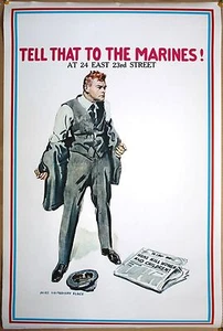 USMC "TELL THAT TO THE MARINES!" print REPRODUCTION of 1918 WW 1 USMC poster - Picture 1 of 3