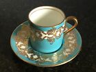 STUNNING ANTIQUE AYNSLEY HAND PAINTED PORCELAIN CUP & SAUCER