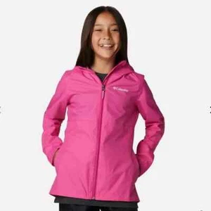 Columbia Niñas Switchback II Chaqueta XL 18-20 Impermeable Con Capucha Cremallera Lluvia Rosa - Imagen 1 de 4