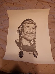 1985 Willie Nelson art by Donovan Gatewood 22x17 - Picture 1 of 6