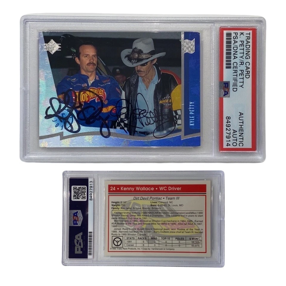 1997 Kyle Petty And Richard Petty Upper Deck SP focus #123 PSA Auto Authentic - Image 1 of 1