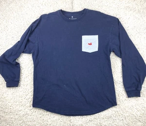 Southern Marsh Pocket T-Shirt Mens Size M Blue Long Sleeve Embroidered - Picture 1 of 13