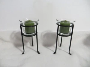 3 Piece 5" Black Metal Tea Light Candle Holders Lot of 2 NWOT - Picture 1 of 4