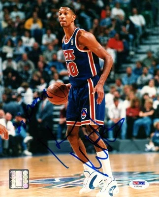 KERRY KITTLES SIGNED AUTOGRAPHED 8x10 PHOTO NEW JERSEY NETS PSA/DNA - Image 1 of 2