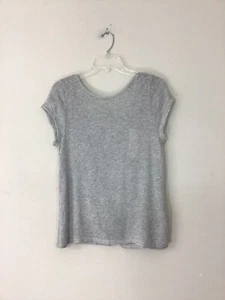 Top nuovo con etichette $68 BB Dakota grigio leggero maglia larga semi trasparente incrociato posteriore - Foto 1 di 6