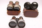 C x3 Antique Binoculars inc Bulldog, Marque Iris, De Paris etc