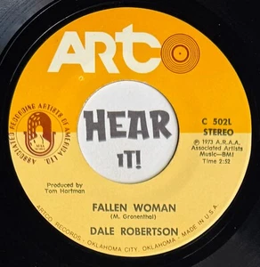Okla Skid Row Country Booze 45 DALE ROBERTSON Fallen Woman ARTCO hear - Picture 1 of 2