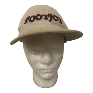 Vintage Footjoy Hat One Size Beige Adjustable Golfer Club Preppy Men Made in USA - Picture 1 of 9
