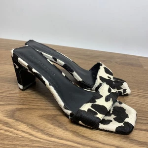 Zapatos de tacón con estampado de vaca Revolve para mujer 8 sin cordones pelo de becerro canción de estilo - Imagen 1 de 11