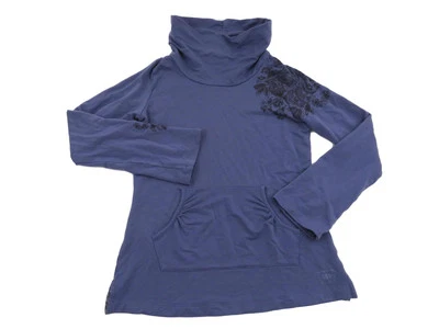 Sudadera Pullover REI Para Mujer Mediana Floral Púrpura Cuello Simulado Yoga Correr Foto 1 de 4