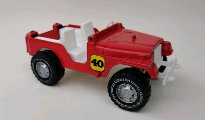 Винтажный 1970-х Hubley Gabriel красный огонь джип литой #1710 сделано в США! - Изображение 1 из 4