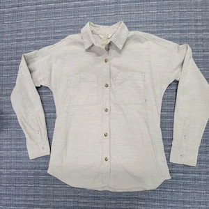 Camisa Mountain Hardwear Gris Abotonada Para Hombre Manga Larga Mediana Senderismo LEER - Imagen 1 de 10