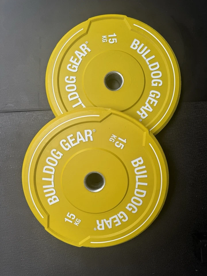 Bulldog Gear - Hybrid 2.0 Black Rubber Bumper Weight Plates - 15KG Pair - Image 1 of 1