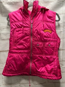 Oilily Girls Hooded Puffer Vest L/XL Pink - Picture 1 of 6