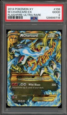 Pokemon M Charizard EX XY Flashfire Holo Ultra Rare #108 PSA 2 - Image 1 of 2