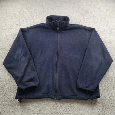 Chaqueta polar Woolrich para hombre grande azul cremallera completa Polartec aire libre cálida senderismo Foto 1 de 4