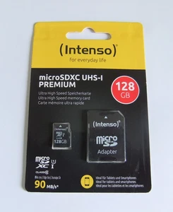INTENSO microSDXC UHS-I PREMIUM ULTRA HIGH SPEED 128GB MEMORY CARD * NEW * - Picture 1 of 2