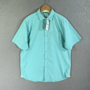 Tommy Bahama Shirt Mens Medium Blue Nova Wave Short Sleeve Seersucker Stretch - Picture 1 of 12