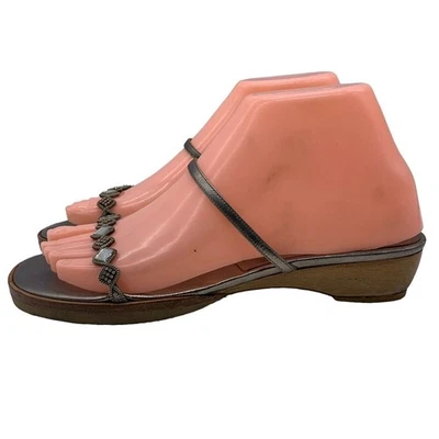 YSL Sandals Slip On Shoes Wedge Heel Yves Saint Laurent Sz EU 37 6.5-7. #35 - Image 1 of 4