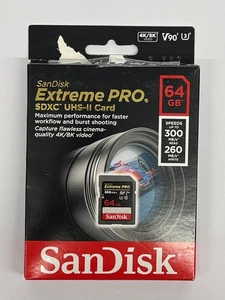 SANDISK EXTREME PRO 64GB SDHC 300MB/S - Picture 1 of 2