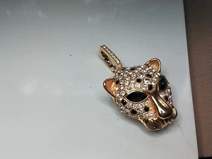 Tigerkopf Anhänger  Von Marke Pompös  Neuwertig  Voller Besatz Starkes Teil - Bild 1 von 8