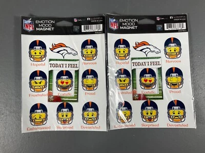LOTE DE 2 - Ímã de humor emoção geladeira Denver Broncos alta qualidade futebol americano NFL - Imagem 1 de 4