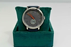Nuevo reloj Ted Baker esfera gris cuero azul $175 TE15063004 - Imagen 1 de 4