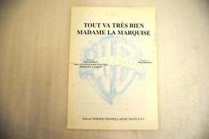 Partition TOUT VA TRES BIEN MADAME LA MARQUISE - piano chant - OCCASION - Foto 1 di 3