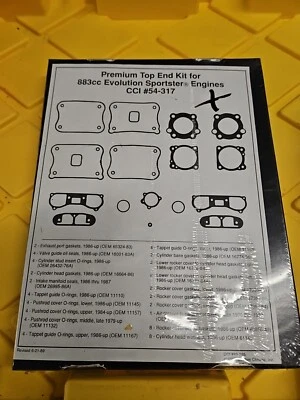 Sportster Top End Gasket Kit 54-317 1986-1990 - Image 1 of 2