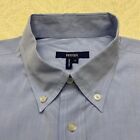 Ferrari Men’s Button Down Logo Shirt Size XL Blue 100% Cotton Long Sleeve
