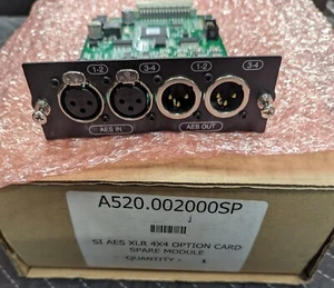 Soundcraft A520-002000SP AES 4x4 AES/EBU Option Card for Si series Free Shipping - Picture 1 of 2