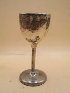 Antique Sterling Silver Goblet Shaped Shot Cup Glass John Rose Birmingham 1916 - Picture 1 of 4