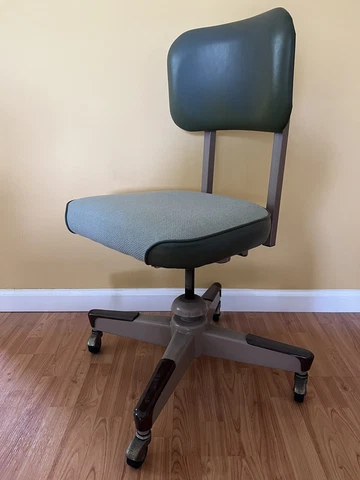 1960’s United Chair Industrial Articulated Green Office Chair Cover