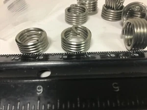 Qty (10) M12 X 1.75 X 1D Stainless Free Running Helicoil Inserts, 1084-12CN120 - Picture 1 of 2