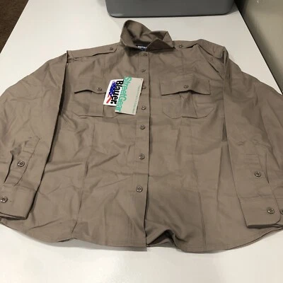 Blauer 银色棕褐色街头装备棉质长袖衬衫 XL — 第 1/2 张图片