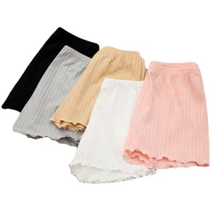 Women Ladies Solid Stretch Pants Short Leggings Safety Elastic Shorts Underwear - Picture 1 of 17
