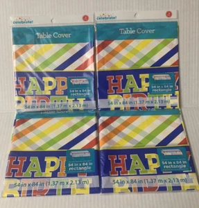 4 nuevas formas de celebrar mesa rectangular de plástico 54" x84" feliz cumpleaños - Imagen 1 de 2