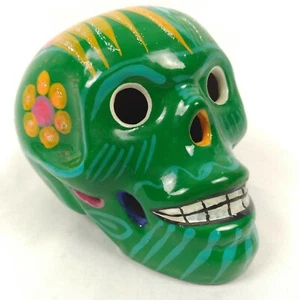 Hand-painted Ceramic Sugar Skull Made in Mexico Day of the Dead Calavera Dia de - Picture 1 of 11