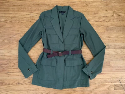 New Elizabeth & James  Womens sz S Army Green Military Jacket  Blazer Coat - Image 1 of 4