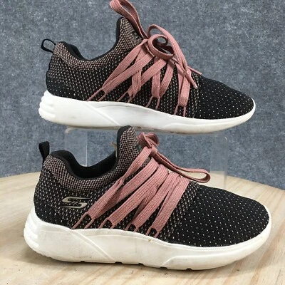 Skechers Bobs Shoes Womens 5.5 Sparrow Athletic Low Sneakers 32709 Black Fabric - Image 1 of 4