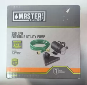Master Plumber 350GPH 3/4" Portable Utility Pump #539997 BRAND NEW - Picture 1 of 2