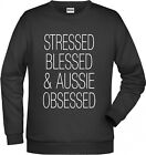 Aussie Obsessessed Damska bluza Piesemocjonalny Stressed Błogosławiony Owczarek Australijski